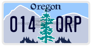 014QRP  license plate in OR