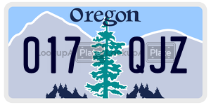 017QJZ license plate in Oregon