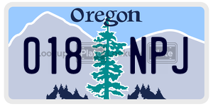 018NPJ  license plate in OR