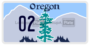 02  license plate in OR