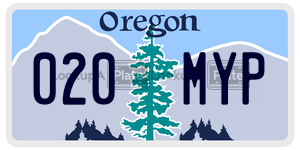 020MYP  license plate in OR