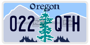 022QTH  license plate in OR