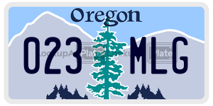 023MLG license plate in Oregon