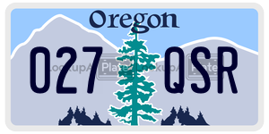 027QSR  license plate in OR