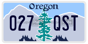 027QST  license plate in OR