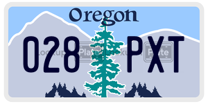 028PXT license plate in Oregon