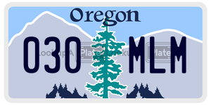 030MLM  license plate in OR
