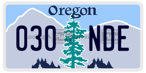 030NDE  license plate in OR