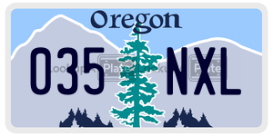 035NXL  license plate in OR