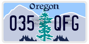 035QFG  license plate in OR