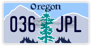 036JPL  license plate in OR
