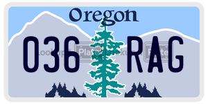 036RAG  license plate in OR