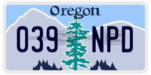039NPD  license plate in OR