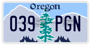 039PGN  license plate in OR