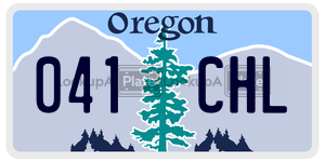 041CHL  license plate in OR