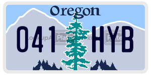 041HYB  license plate in OR