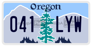 041LYW  license plate in OR