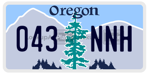 043NNH  license plate in OR