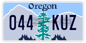 044KUZ  license plate in OR