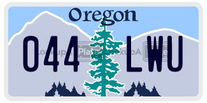044LWU  license plate in OR