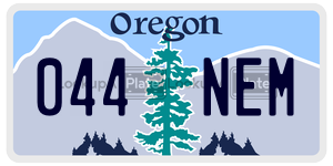 044NEM license plate in Oregon