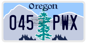 045PWX license plate in Oregon