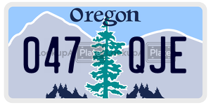 047QJE  license plate in OR