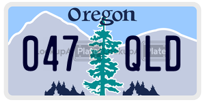047QLD  license plate in OR