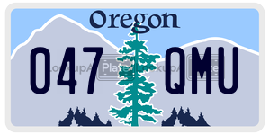 047QMU  license plate in OR