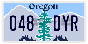 048DYR  license plate in OR