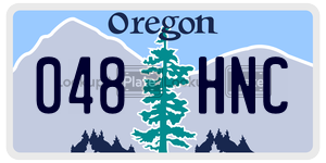 048HNC license plate in Oregon
