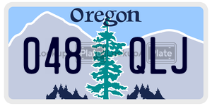 048QLJ  license plate in OR