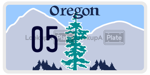 05  license plate in OR
