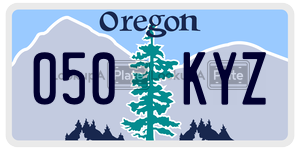 050KYZ  license plate in OR