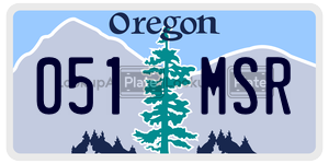 051MSR  license plate in OR