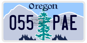 055PAE license plate in Oregon