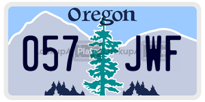 057JWF license plate in Oregon