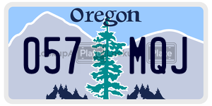 057MQJ  license plate in OR