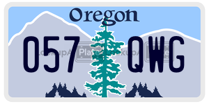 057QWG  license plate in OR