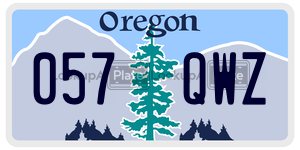 057QWZ  license plate in OR