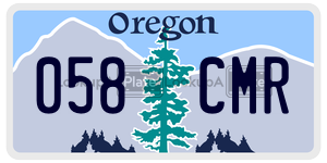 058CMR license plate in Oregon