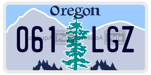 061LGZ license plate in Oregon