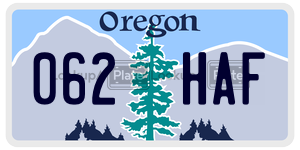 062HAF  license plate in OR