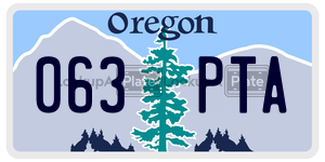 063PTA  license plate in OR
