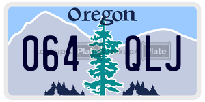 064QLJ  license plate in OR
