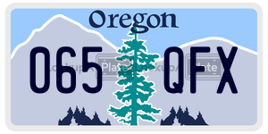 065QFX  license plate in OR
