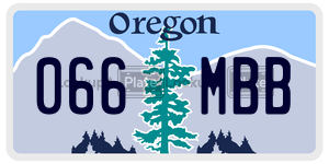 066MBB  license plate in OR