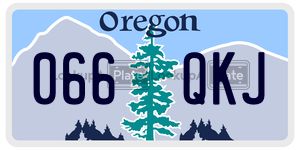 066QKJ  license plate in OR
