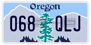 068QLJ license plate in Oregon