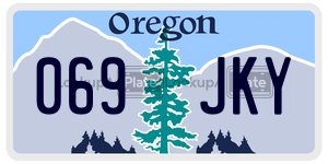 069JKY  license plate in OR